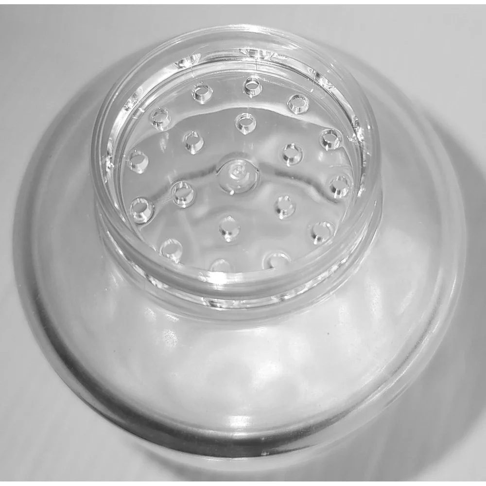 Clear Acrylic Cocktail Shaker with Printed Drink Recipes and Measurements 9.5